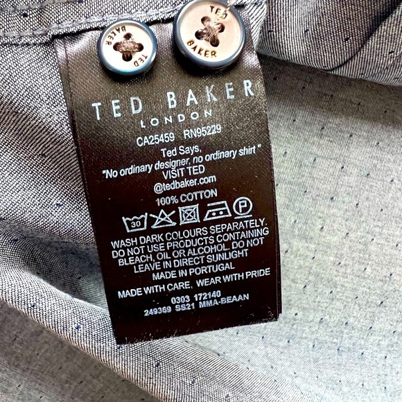Ted Baker Blue Casual Button Down Shirt💎💎 - Picture 3 of 9